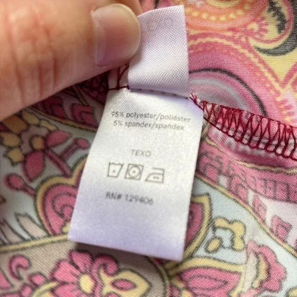 Venus Colorful Paisley Racerback Hi Lo Tank Top - Picture 9 of 9